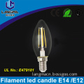 Newest USA AC110V E12 Dimmable 2W 4W 6W Candle Crystal Light LED Filament Bulb Antique Retro Vintage Edison Lamp LED spotLight